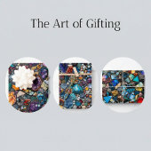 Farbige Edelsteine und mineralisches Intricate Mus Geschenkpapier Set