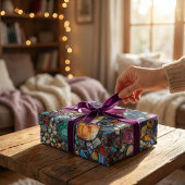 Farbige Edelsteine und mineralisches Intricate Mus Geschenkpapier Set