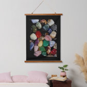 Farbige Edelsteine Wandteppich Mit Holzrahmen (Schlafzimmer)