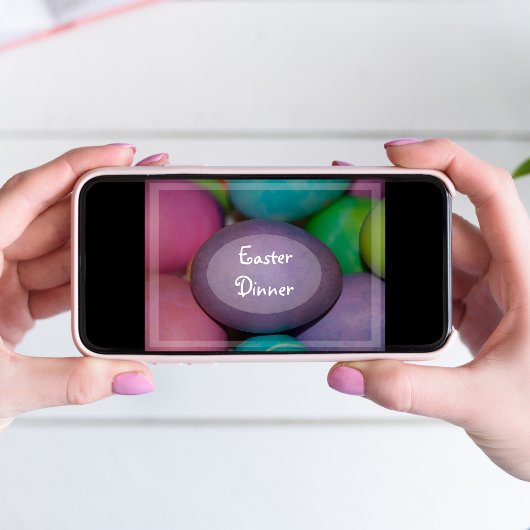 Farbige Eier Osteressen Einladung