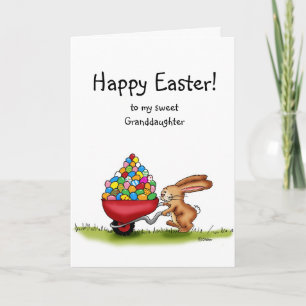 Farbige Eier Osterhasen Bewegungen in der Feiertagskarte