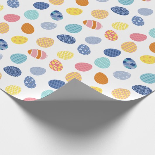 Farbige Eier Osterküste Frühjahr Geschenkpapier (Ecke)