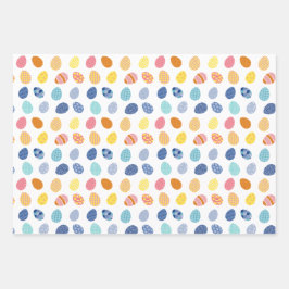 Farbige Eier Osterküste Frühjahr Geschenkpapier Set