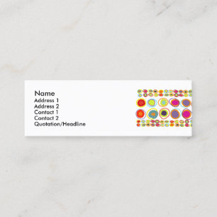 Farbige Eier Visitenkarten Mini Visitenkarte