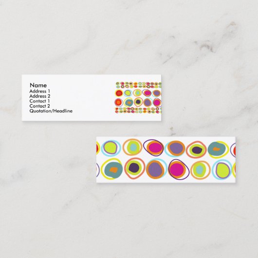 Farbige Eier Visitenkarten Mini Visitenkarte (Vorne/Hinten)