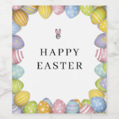 Farbige Eier Weinetikett (Einzelnes Label)