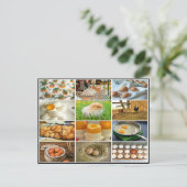 Farbige Eierhühnerkollage Postkarte (Stehend Vorderseite)