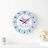 Farbige Einhorn Große Wanduhr (Zuhause)