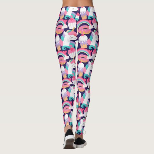 Farbige Einhorn Leggings (Rückseite)