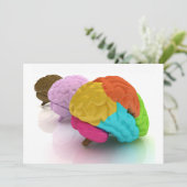 Farbige Einladungen des menschlichen Gehirns (Stehend Vorderseite)