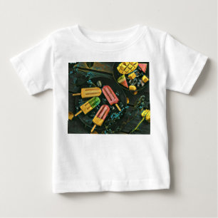 Farbige Eis-Kegel-Popsität Baby T-shirt
