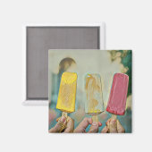 Farbige Eis-Populationen Magnet (Vorderseite/Rückseite)