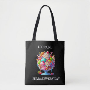 Farbige Eisbecher-Sundae – Süße Dessert-Illustrati Tasche