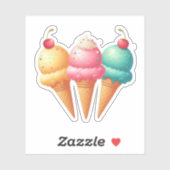 Farbige Eiscreme Aufkleber (Blatt)