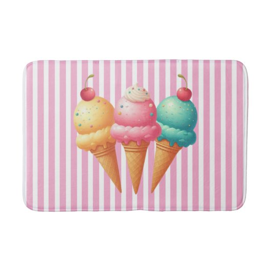 Farbige Eiscreme Badematte (Vorderseite)