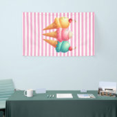 Farbige Eiscreme Banner (Messeveranstaltung)