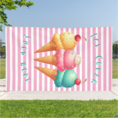 Farbige Eiscreme Banner (Außenbereich)