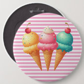 Farbige Eiscreme Button (Vorne & Hinten)