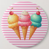 Farbige Eiscreme Button (Vorderseite)