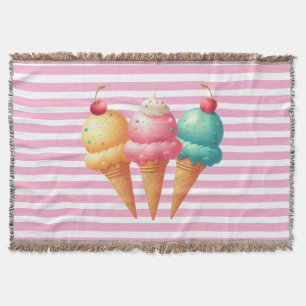 Farbige Eiscreme Decke