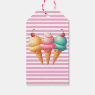 Farbige Eiscreme Geschenkanhänger