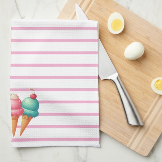 Farbige Eiscreme Geschirrtuch (Viertel Falte)