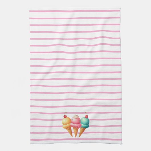 Farbige Eiscreme Geschirrtuch (Vertikal)