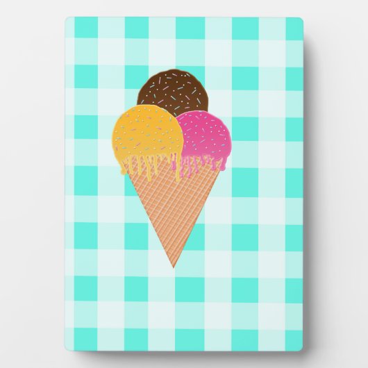 Farbige Eiscreme-Illustration Fotoplatte (Vorderseite)