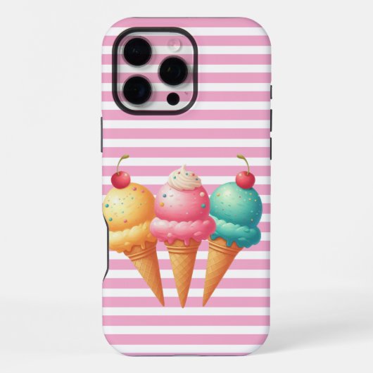 Farbige Eiscreme iPhone Hülle (Rückseite)