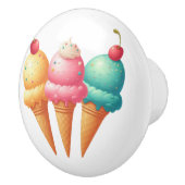 Farbige Eiscreme Keramikknauf (Rechts)