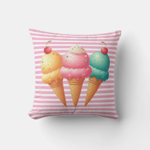 Farbige Eiscreme Kissen