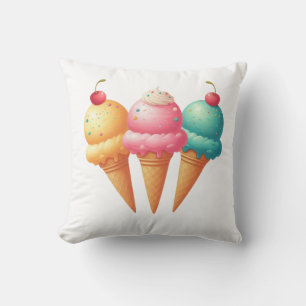 Farbige Eiscreme Kissen