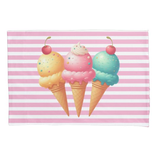 Farbige Eiscreme Kissenbezug (Vorderseite)