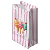 Farbige Eiscreme Kleine Geschenktüte (Vorderseite Schrägansicht)