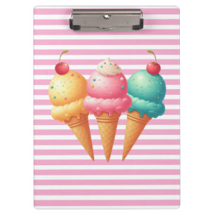 Farbige Eiscreme Klemmbrett