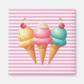 Farbige Eiscreme Magnet (Vorne)