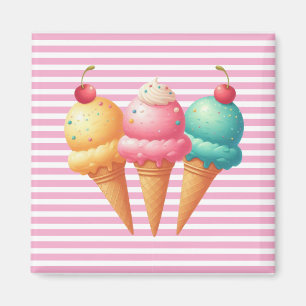 Farbige Eiscreme Magnet