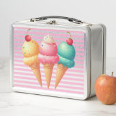 Farbige Eiscreme Metall Brotdose (Beispiel)