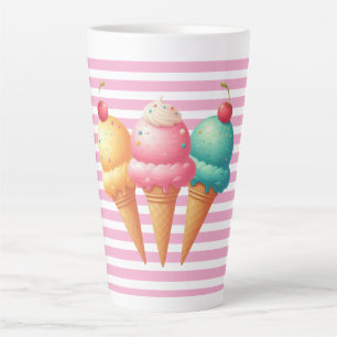 Farbige Eiscreme Milchtasse
