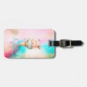 Farbige Eiscreme-Monogramm Gepäckanhänger (Vorderseite horizontal)