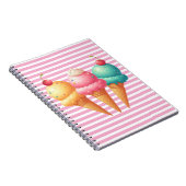 Farbige Eiscreme Notizblock (Rechte Seite)