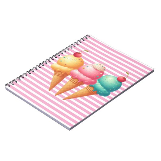 Farbige Eiscreme Notizblock (Linke Seite)