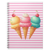 Farbige Eiscreme Notizblock (Vorderseite)