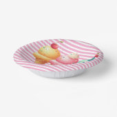 Farbige Eiscreme Pappteller (Gewinkelt)