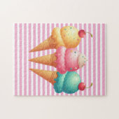 Farbige Eiscreme Puzzle (Horizontal)