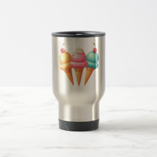 Farbige Eiscreme Reisebecher