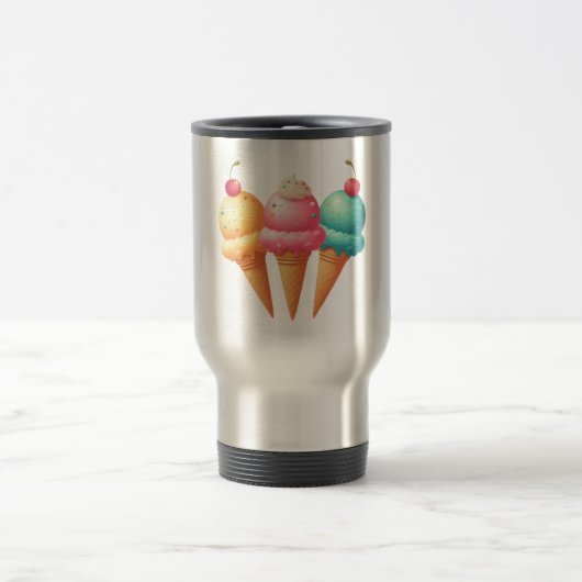 Farbige Eiscreme Reisebecher (Mittel)