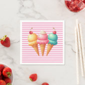 Farbige Eiscreme Serviette (Beispiel)