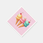 Farbige Eiscreme Serviette (Ecke)