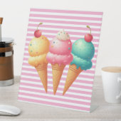 Farbige Eiscreme Sockelschild (In Situ)